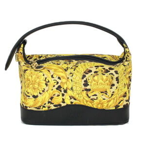 Versace handbag yellow black leopard bag